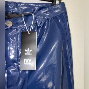 IVY PARK Shiny Blue Vinyl Pants